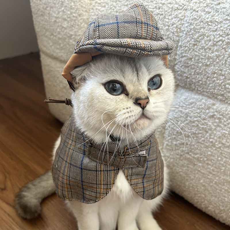 Detective Cape With Hat Pet Costume