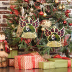 Personalised Wooden Paw Ornament Christmas Gift in memory of pet