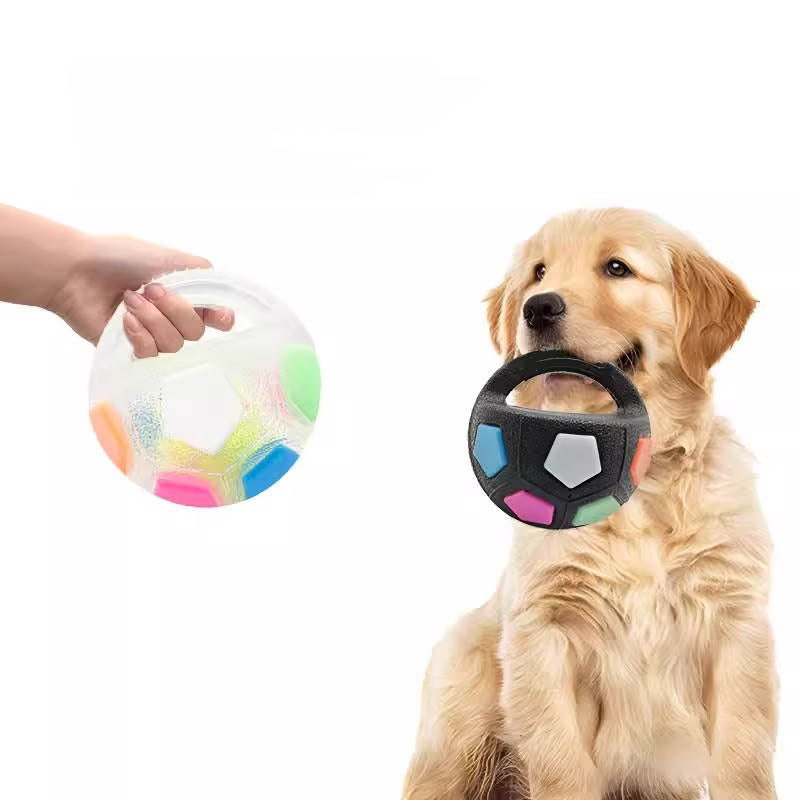 Waterproof Bouncing Sounding Soccer Ball TPR Rubber Dog Toy