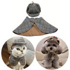 Detective Cape With Hat Pet Costume