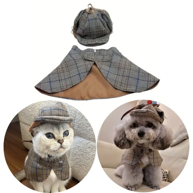 Detective Cape With Hat Pet Costume