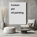 Custom Pet Portrait Oil Painting Style - Memorial Gift for Dog & Cat Lovers