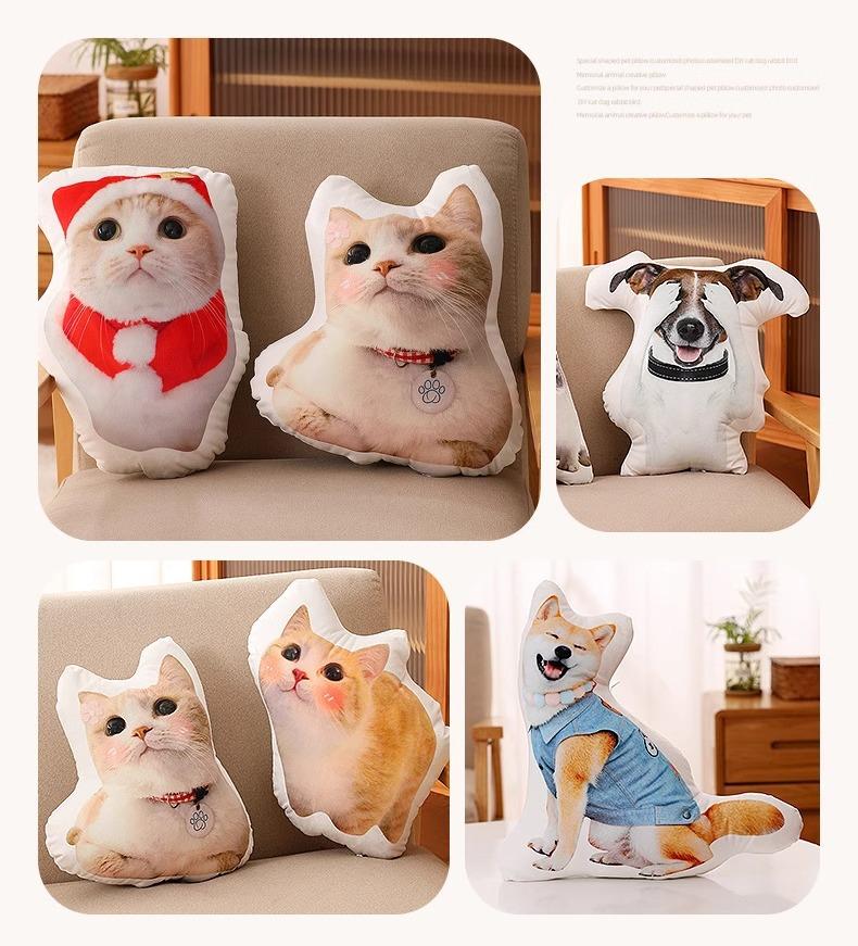 DIY Shaped Pet Pillow Custom Photo Personalized Double-Sided Pillow
