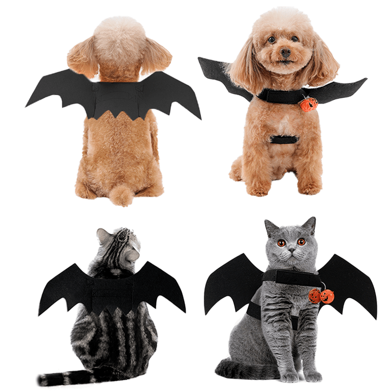 Pet Halloween Bat Wings Little Bells Halloween Costumes