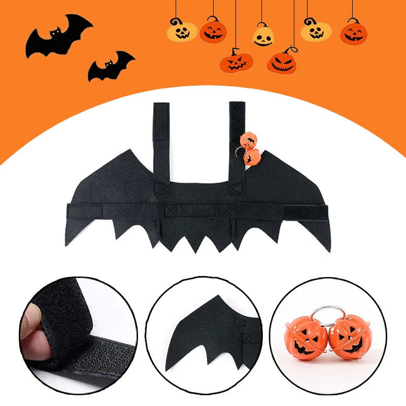 Pet Halloween Bat Wings Little Bells Halloween Costumes