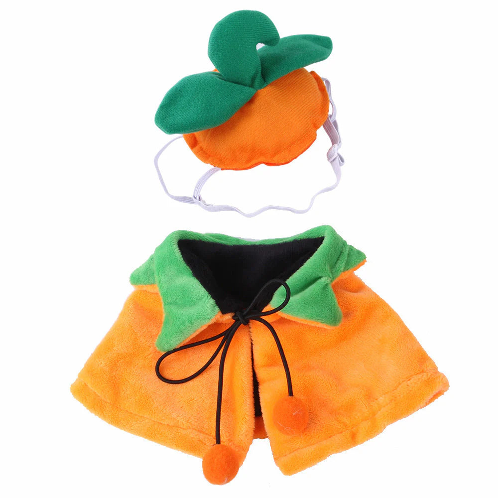 Pumpkin Double-Sided Pet Cloak