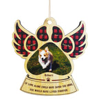 Personalised Wooden Paw Ornament Christmas Gift in memory of pet