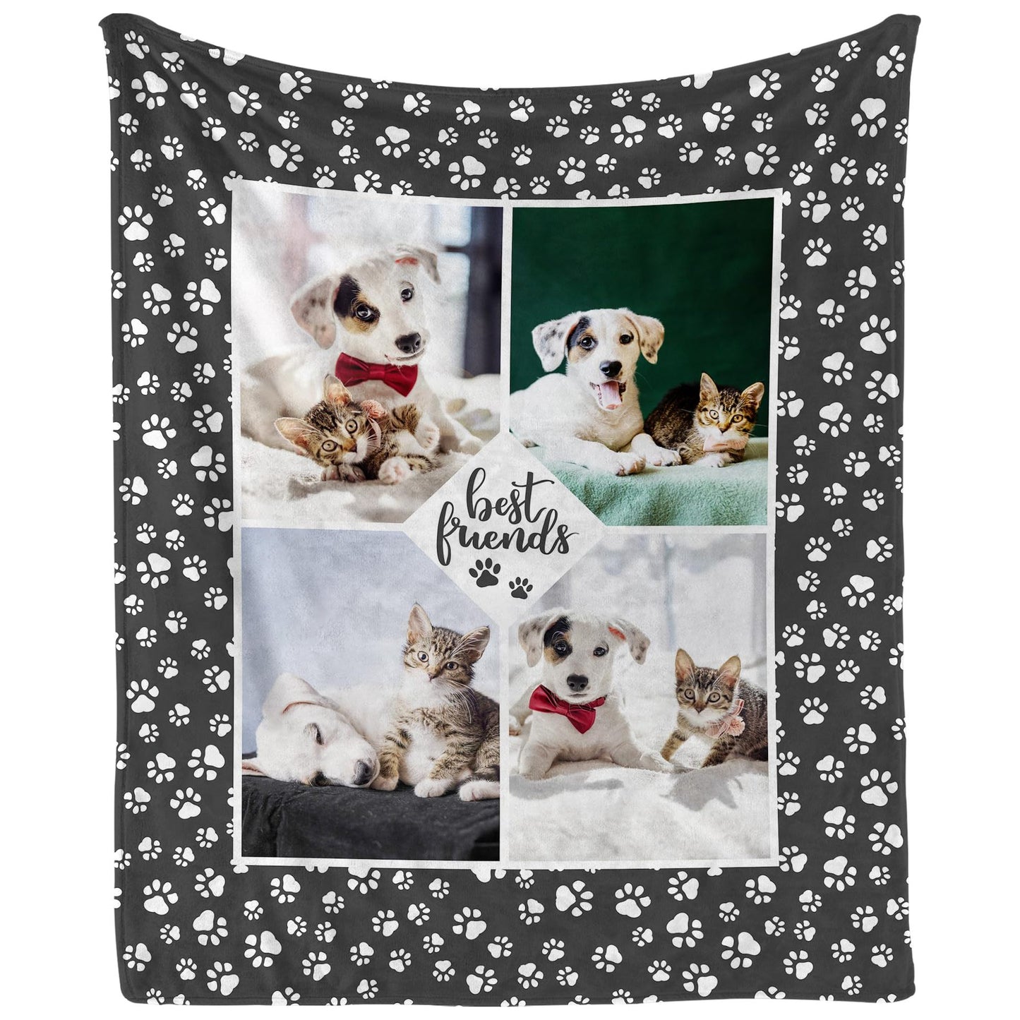 DIY Pet Blanket Custom Photo & Name for Pet Lovers - Flannel