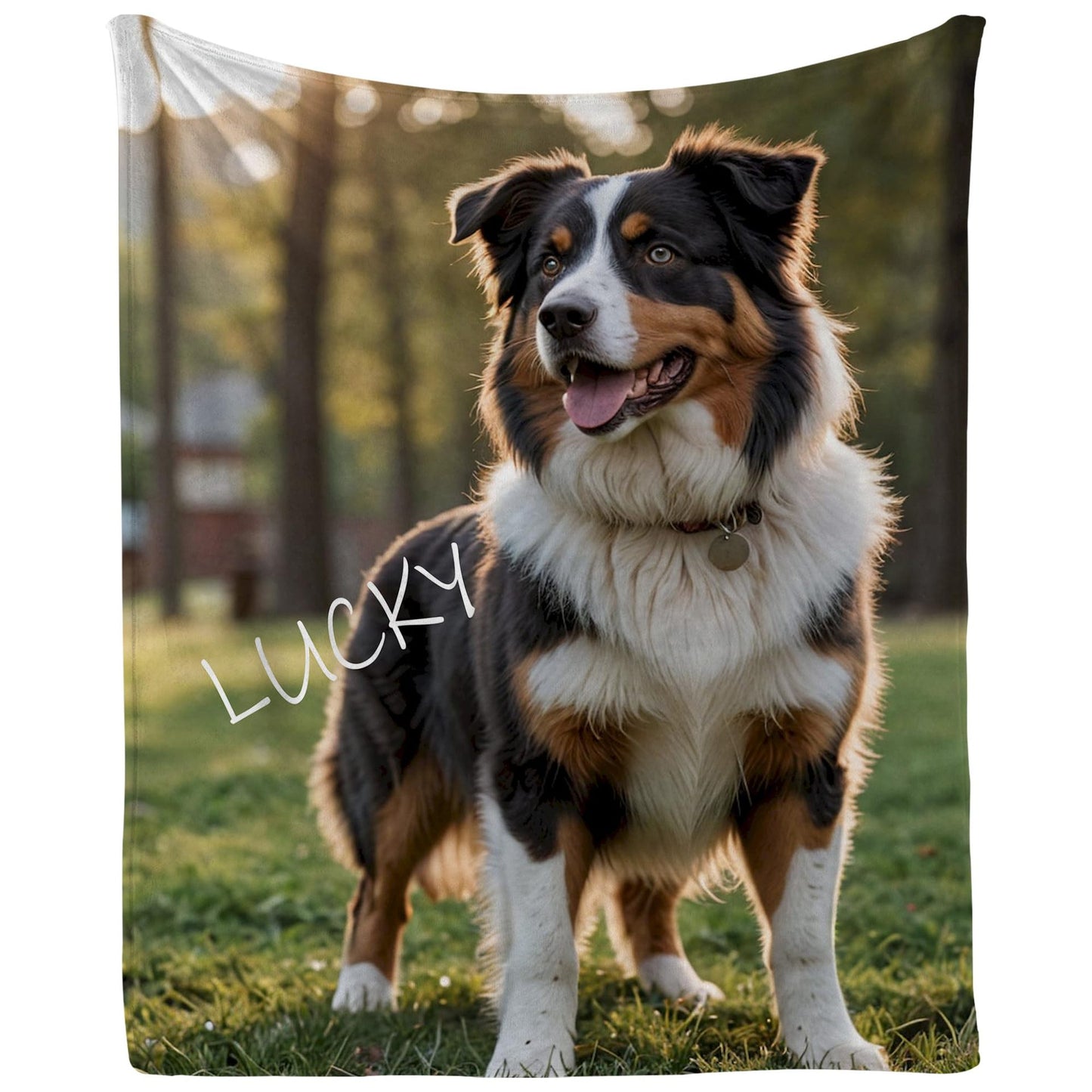 DIY Pet Blanket Custom Photo & Name for Pet Lovers - Flannel