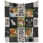 DIY Pet Blanket Custom Photo & Name for Pet Lovers - Flannel