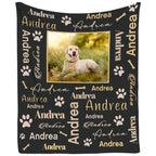 DIY Pet Blanket Custom Photo & Name for Pet Lovers - Flannel