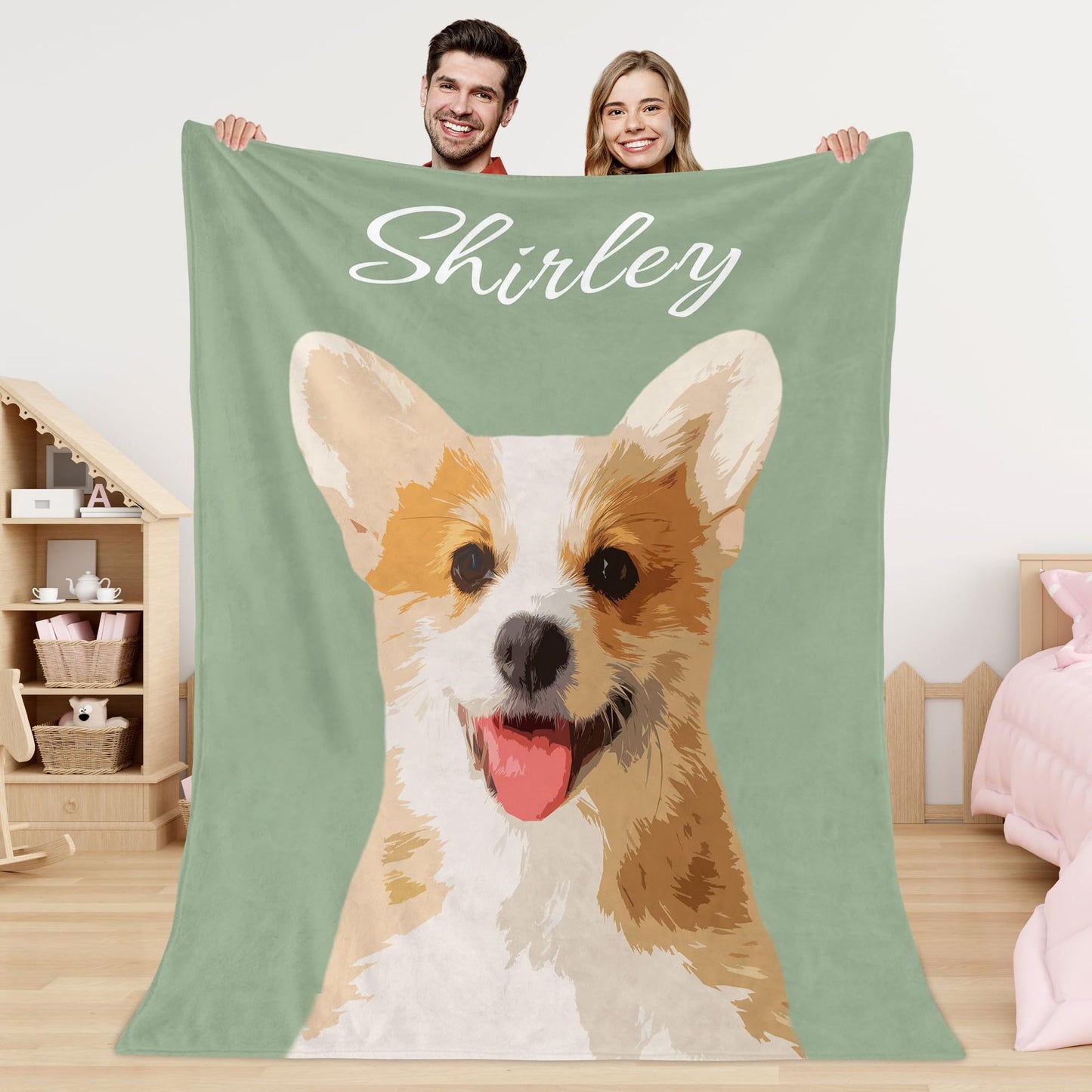 DIY Pet Blanket Custom Photo & Name for Pet Lovers - Flannel