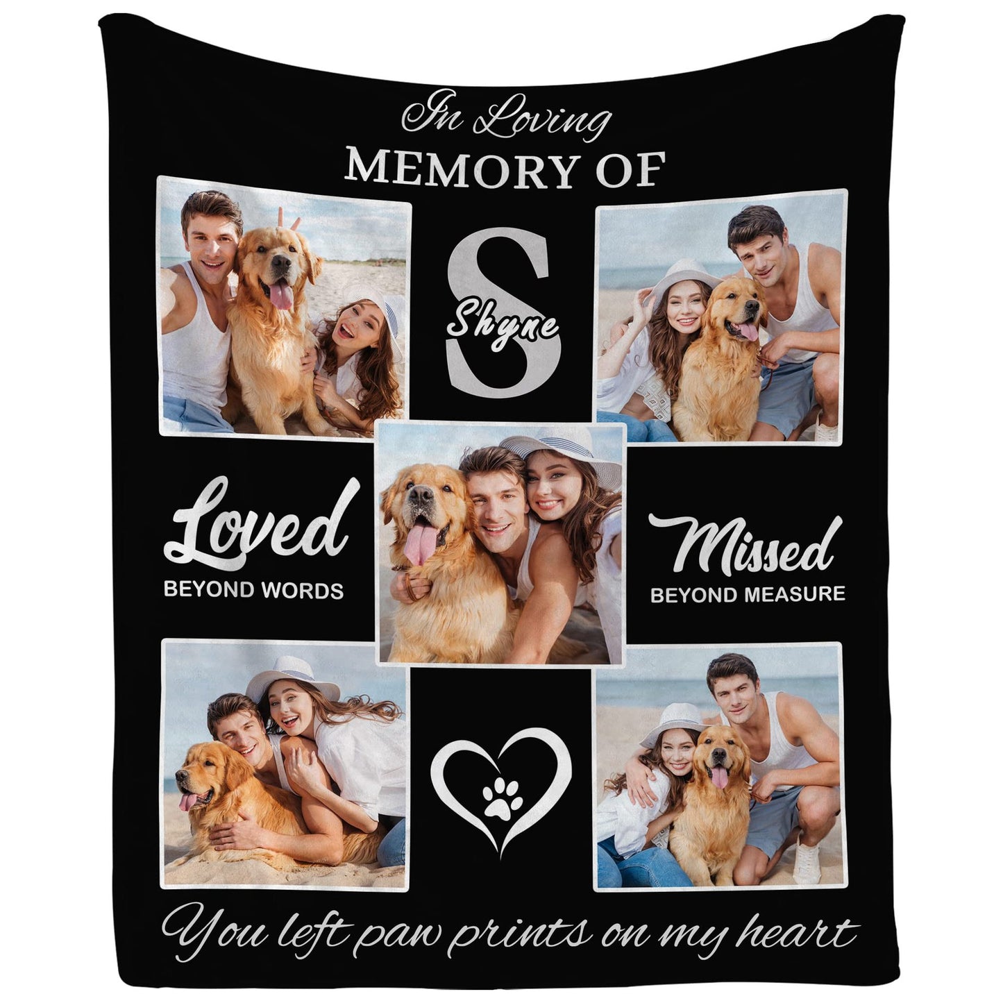 DIY Pet Blanket Custom Photo & Name for Pet Lovers - Flannel