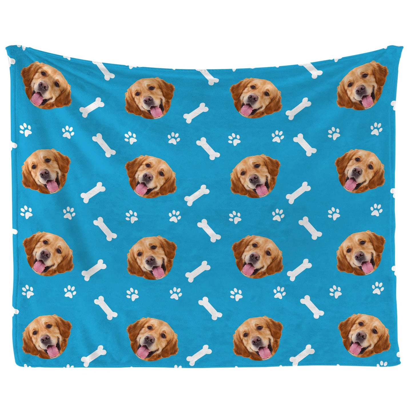 DIY Pet Blanket Custom Photo & Name for Pet Lovers - Flannel
