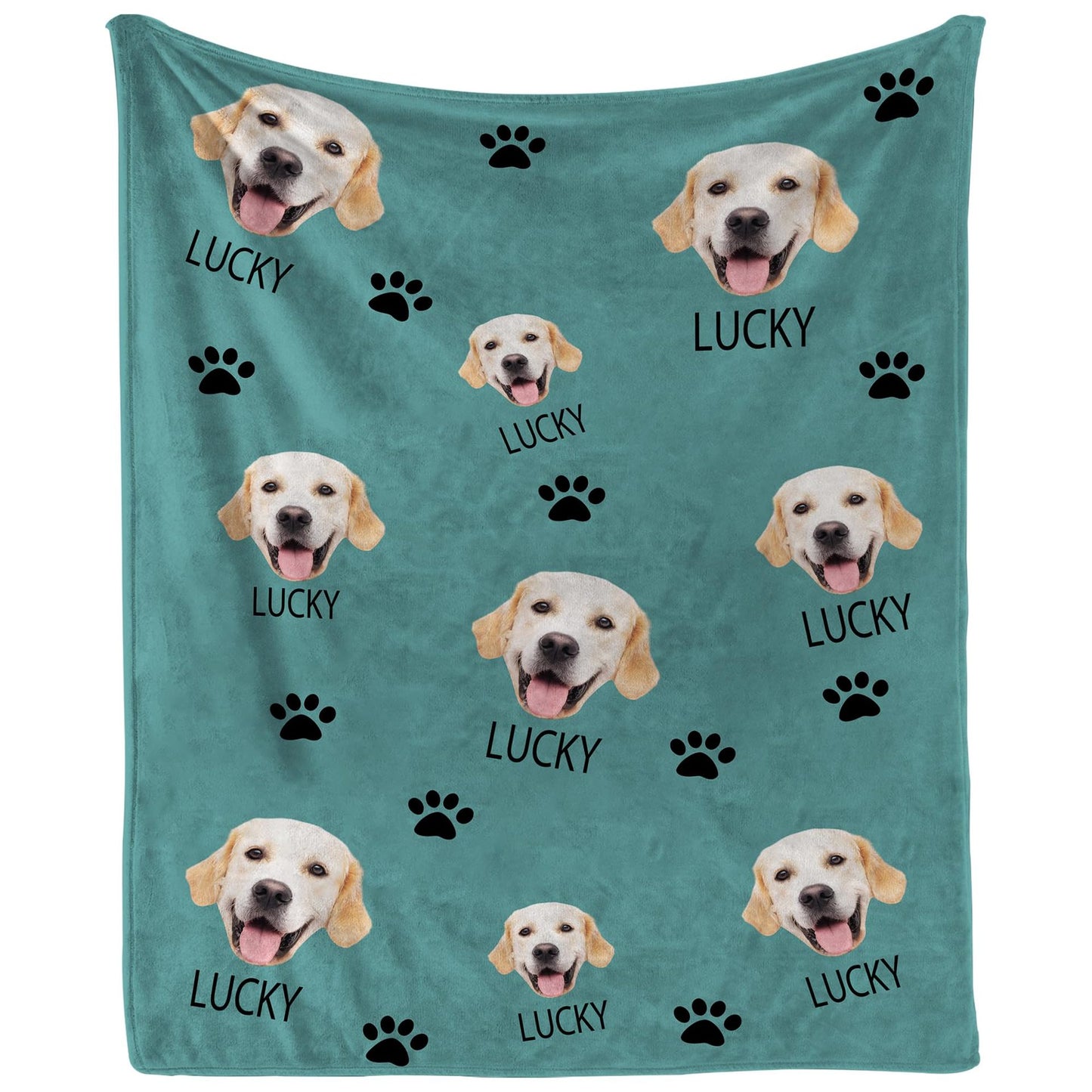 DIY Pet Blanket Custom Photo & Name for Pet Lovers - Flannel